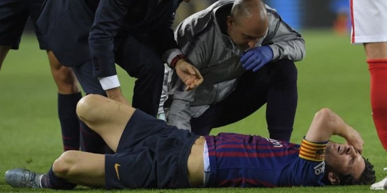 Messi Kembali Latihan Setelah Cidera Tangannya